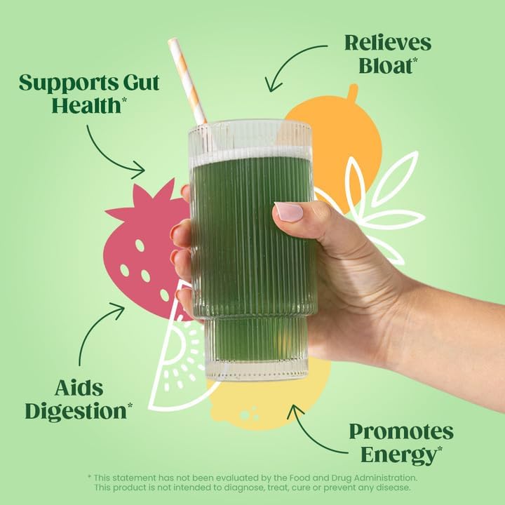 Bloom Superfood Greens: Digestive Enzymes and Probiotics for Optimal Gut Health.