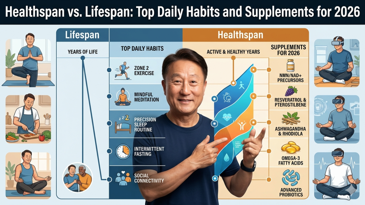 Healthspan vs. Lifespan: The Ultimate Authority Guide to Top Daily Habits and Supplements for 2026