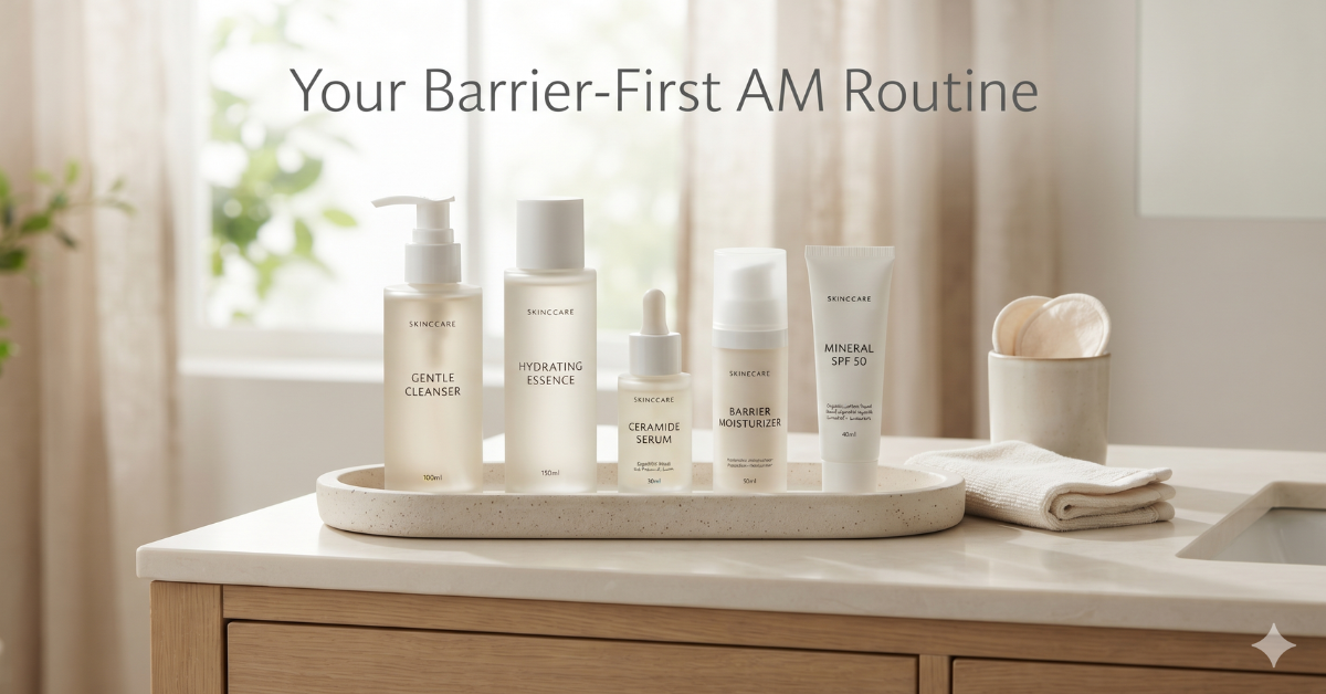 Barrier-first AM routine morning skincare