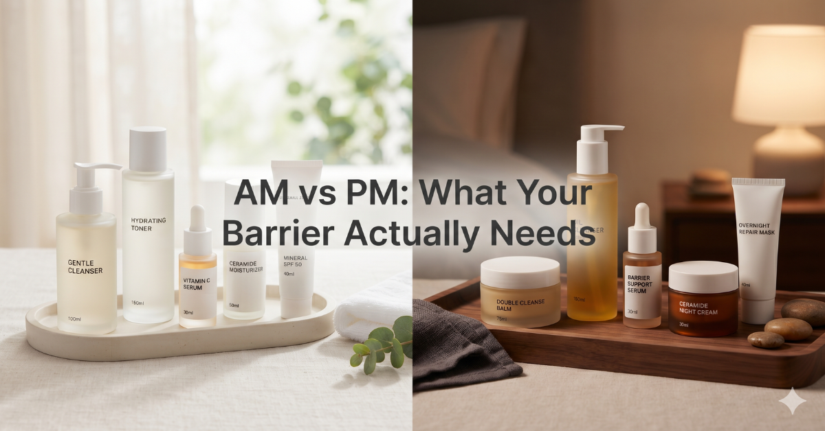 AM vs PM skincare comparison