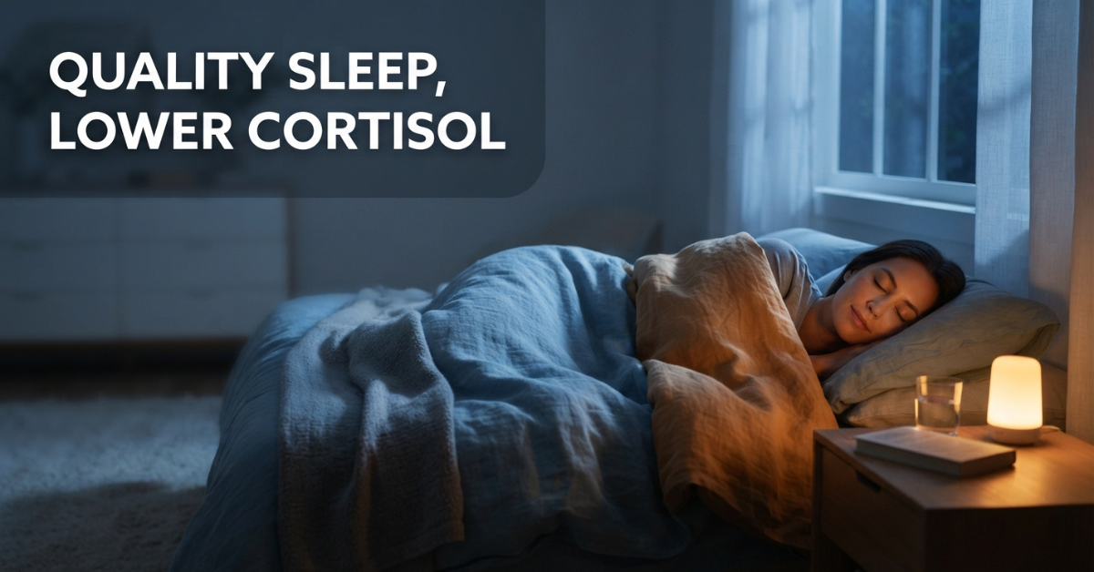 Restorative sleep helps naturally lower cortisol levels overnight